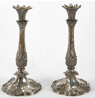 TALL 17 inch  Sterling Silver Martin Hall & Co candlesticks 