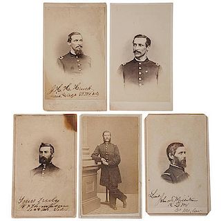 8th Maine Officers, Five CDVs 