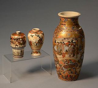 Three Satsuma Vases