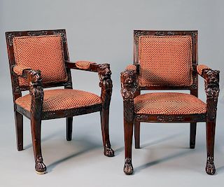Pair of Empire Armchairs