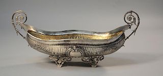 English (Birmingham) sterling footed oval centerpiece.
