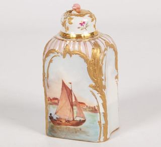 19TH C. KPM PORCELAIN COVERED CADDY