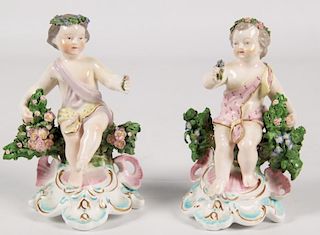PAIR OF ENGLISH DERBY PORCELAIN FIGURES
