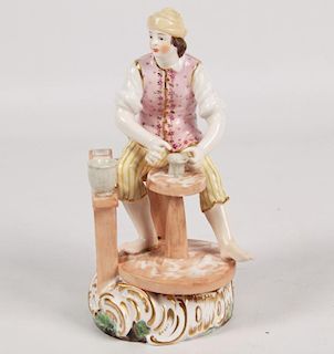 EARLY ENGLISH DERBY FIGURE DEPICTING A POTTER