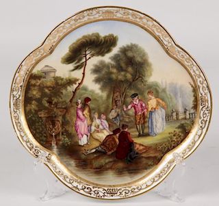 CONTINENTAL PORCELAIN HAND PAINTED TRAY