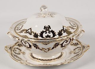 ROYAL CROWN DERBY TUREEN AND UNDERPLATE