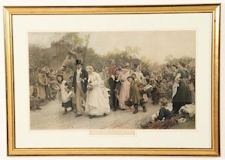 6 PIECES OF MISCELLANEOUS FRAMED LITHOGRAPHS