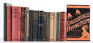 Shelf of 17 Vintage Volumes on Hypnotism