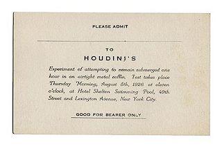 Houdini Shelton Pool Stunt Invitation