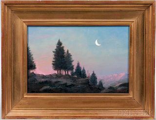 William R. Davis (Massachusetts, 1952-)      Moonlit Landscape