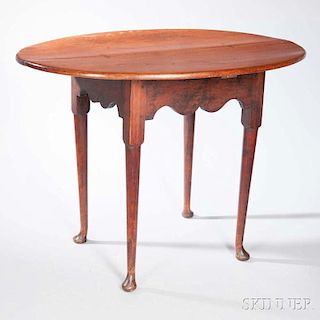Maple Oval-top Queen Anne Tea Table