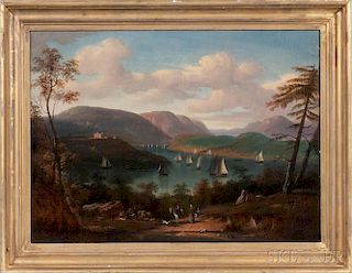 Victor De Grailly (New York/France, 1804-1889)      View of the Hudson River at West Point