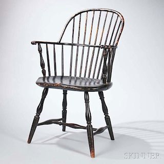 Black-painted Windsor Sack-back Chair