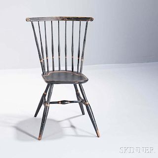 Diminutive Paint-decorated Windsor Fan-back Side Chair