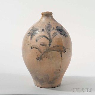 Incised and Cobalt-decorated Stoneware Jug