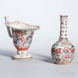 Two Export Porcelain Table Items