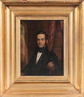 American School, Mid-19th Century      Portrait of a Gentleman, Probably of the Amory Family, Boston, Massachusetts