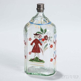Polychrome Enamel-decorated Flask