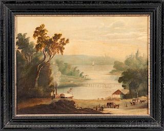 American School, 19th Century      River Landscape