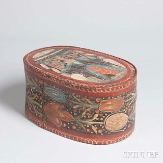 Early Paint-decorated Bride's Box