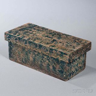 Small Paint-decorated Box with Drawer
