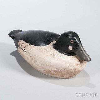C.R. Wells Carved and Painted Goldeneye Decoy