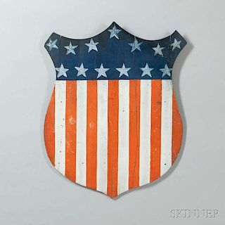 Painted Wood Union Shield