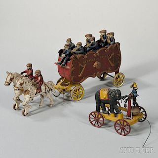 Two Cast Iron Circus Toys