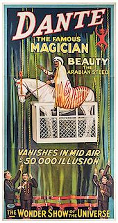 Dante the Famous Magician. Beauty the Arabian Steed Vanishes in Mid Air. $50,000 Illusion