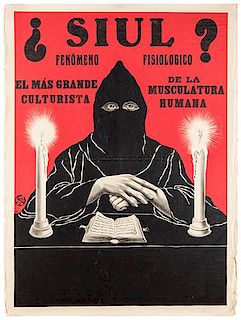 Hooded Occult Magician Séance Poster