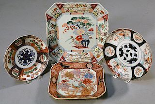 Four pieces of 19th C. Japanese Imari