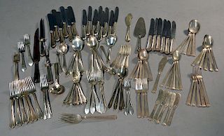 107 pieces of assorted sterling silver flatware