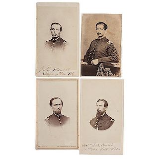 Identified 14th Maine Officers, Four CDVs 