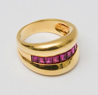 FRED 18K GOLD AND RUBY RING