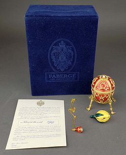 Faberge Egg Imperial Rosebud Surprise Necklace Jewelry