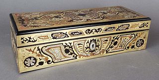 Boulle Style Wood Jewelry Box