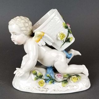 German Porcelain Figure of Cherub