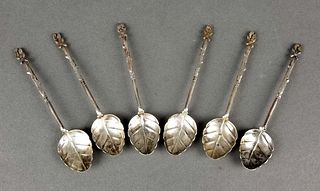 Set of 6 Salvadorian Silverplated Spoons