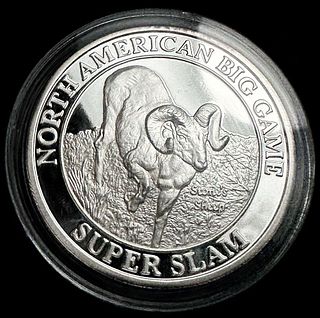 North American Big Game Super Slam "Stone's Sheep" Proof 1 ozt .999 Fine Silver