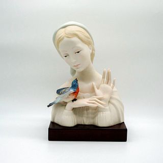 Vintage Cybis Porcelain Bust, Madonna with Bluebird