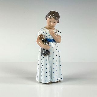 Vintage Royal Copenhagen Figurine, Girl With Doll