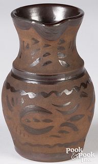 Small western Pennsylvania tanware pitcher, 19th c