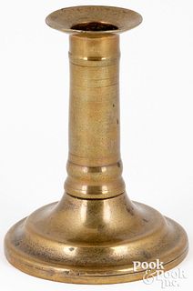 English brass candlestick, late 18th c.