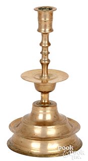 English cast brass candlestick