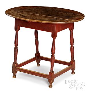 New England painted maple tavern table, 18th c.
