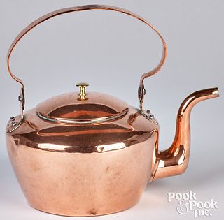 Small Philadelphia copper kettle, 19th c.
