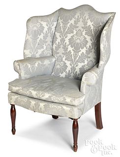 New England Sheraton mahogany easy chair, ca. 1805