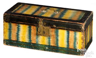 Exceptional painted New England storage box