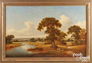 James Edward Meadows oil on canvas landscape
