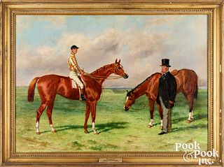 Harry Hall oil on canvas of a race horse